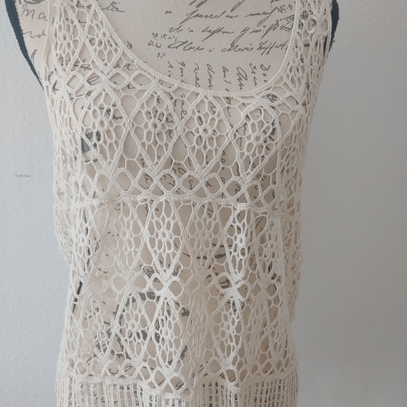 Maurices Cream Crochet Lace Tank Top - Picture 6 of 9